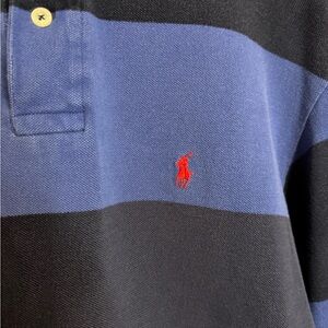Polo by Ralph Lauren Navy Rugby Striped Polo